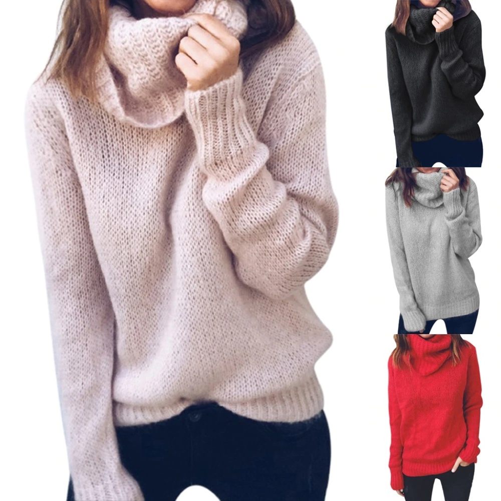 Wide hem thick knit turtleneck sweater - Picture 2 of 5